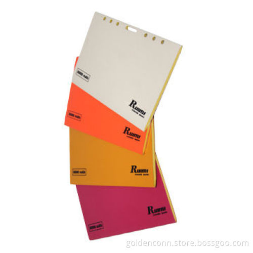 8000mAh power bank in page shape, with folding cable